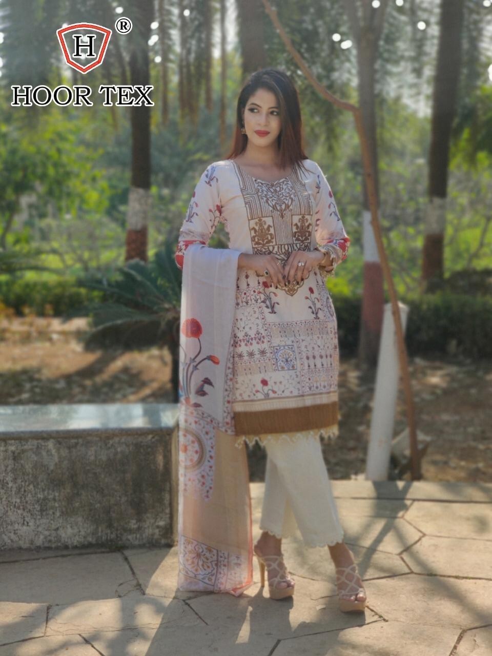 HOOR TEX 21013 PAKISTANI SUITS CHIFFON DUPPATA