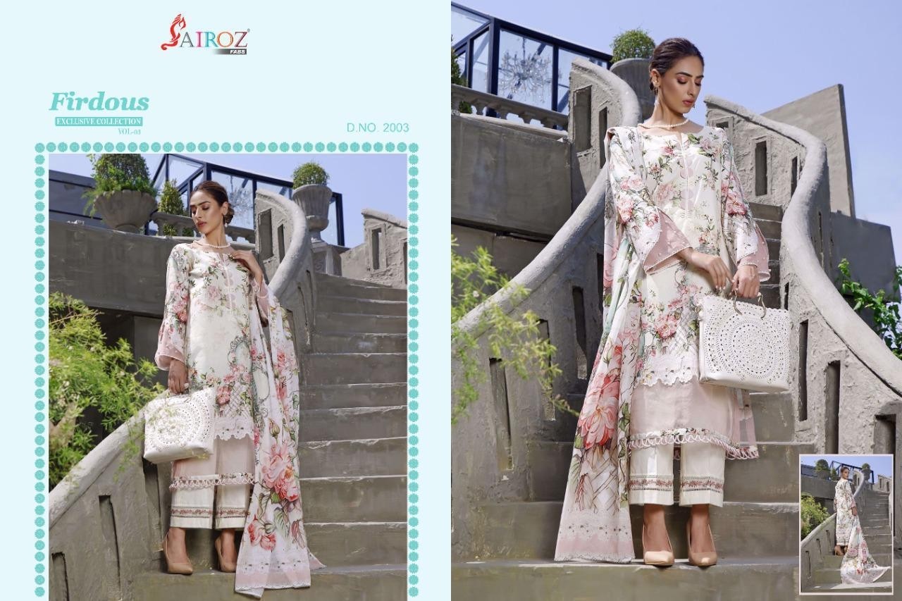 SAIROZ FABS FIRDOUS EXCLUSIVE COLLECTION VOL-3 2003 KARACHI SUITS IN SURAT
