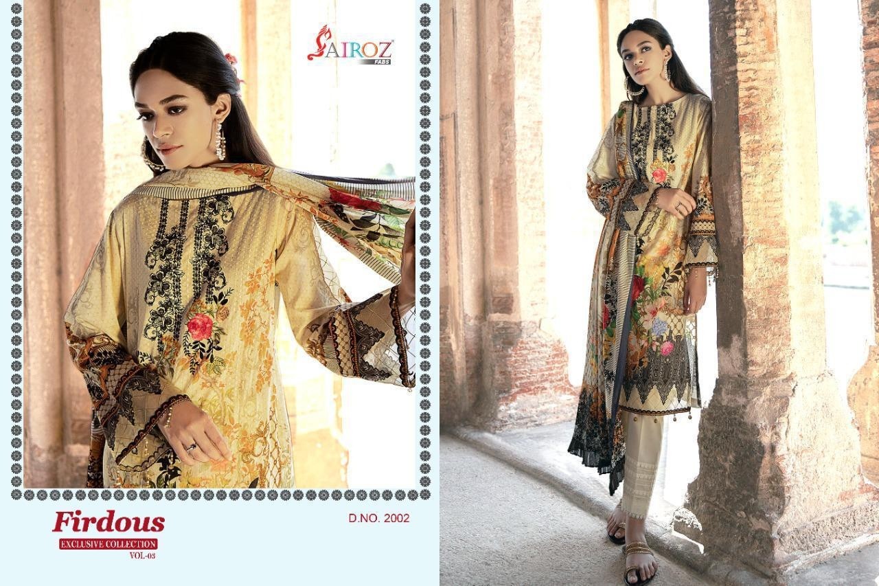 SAIROZ FABS FIRDOUS EXCLUSIVE COLLECTION VOL-3 2002 KARACHI SUITS IN SURAT