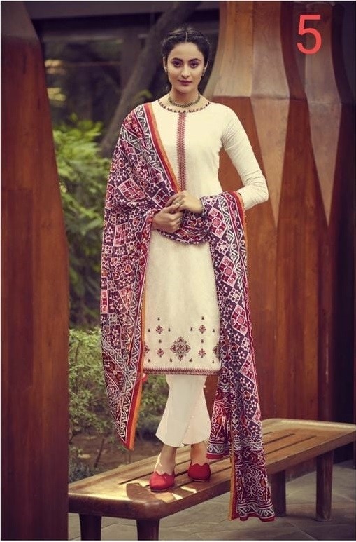 MUMTAZ ARTS IKKAT PATOLA 7005 KARACHI SUITS IN SINGALE AVAILABALE