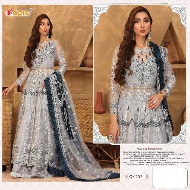 FEPIC ROSEMEEN C-1132 NET EMBROIDERED PAKISTANI SUITS
