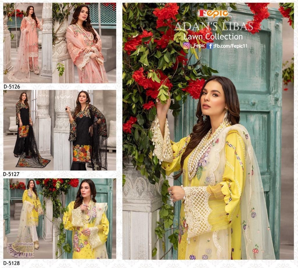 FEPIC ROSEMEEN ADAN’S LIBAS LAWN COLLECTION D-5127 SALWAAR KAMEEZ WHOLESALE DEALER