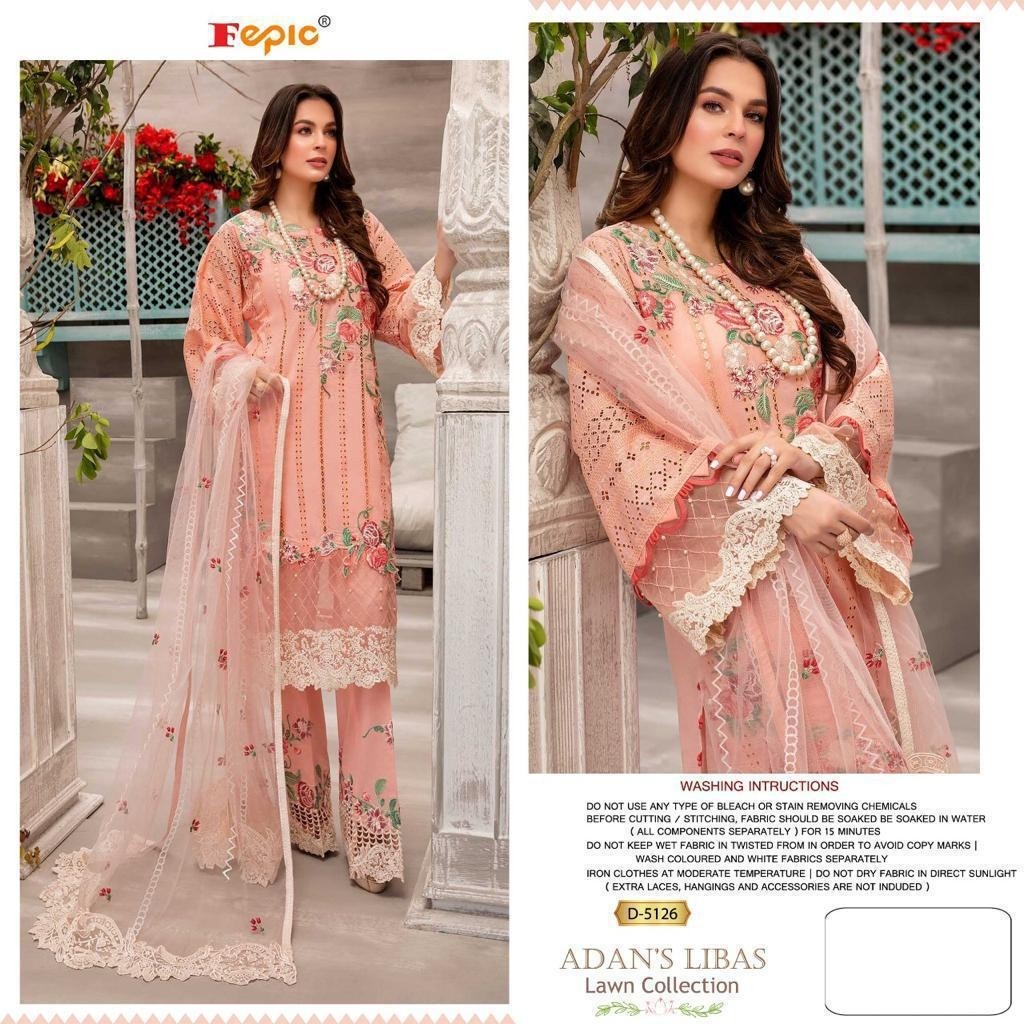FEPIC ROSEMEEN ADAN’S LIBAS LAWN COLLECTION D-5126 SALWAAR KAMEEZ WHOLESALE DEALER