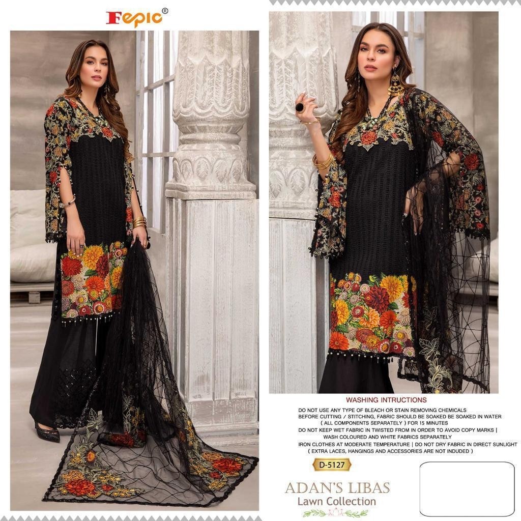 FEPIC ROSEMEEN ADAN’S LIBAS LAWN COLLECTION D-5127 SALWAAR KAMEEZ WHOLESALE DEALER