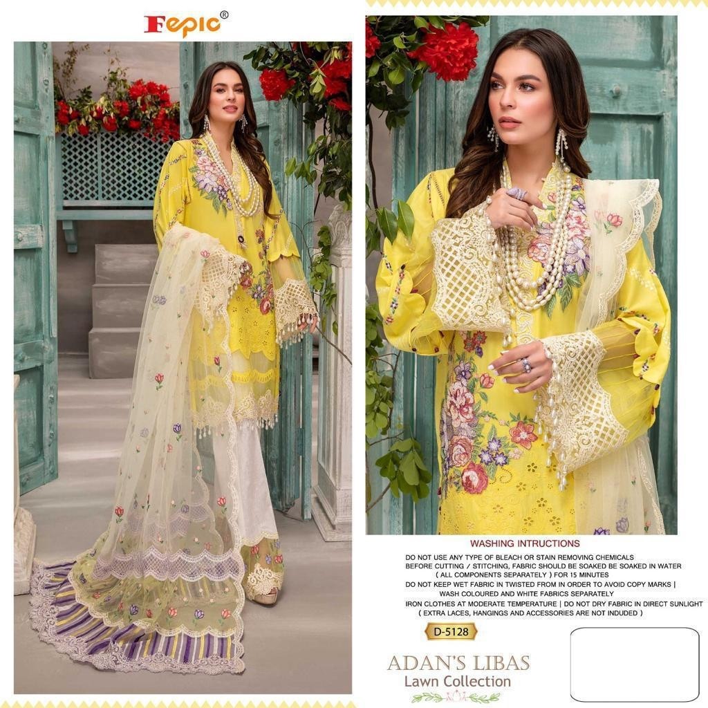 FEPIC ROSEMEEN ADAN’S LIBAS LAWN COLLECTION D-5128 SALWAAR KAMEEZ WHOLESALE DEALER