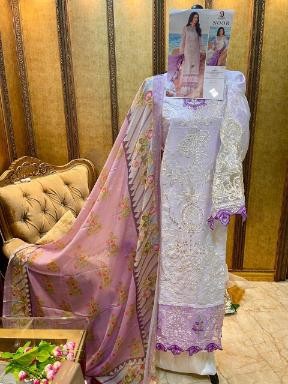 SHRADDHA DESIGNER NOOR VOL-4 403 HEAVY QUALITY PAKISTANI SUITS SALING