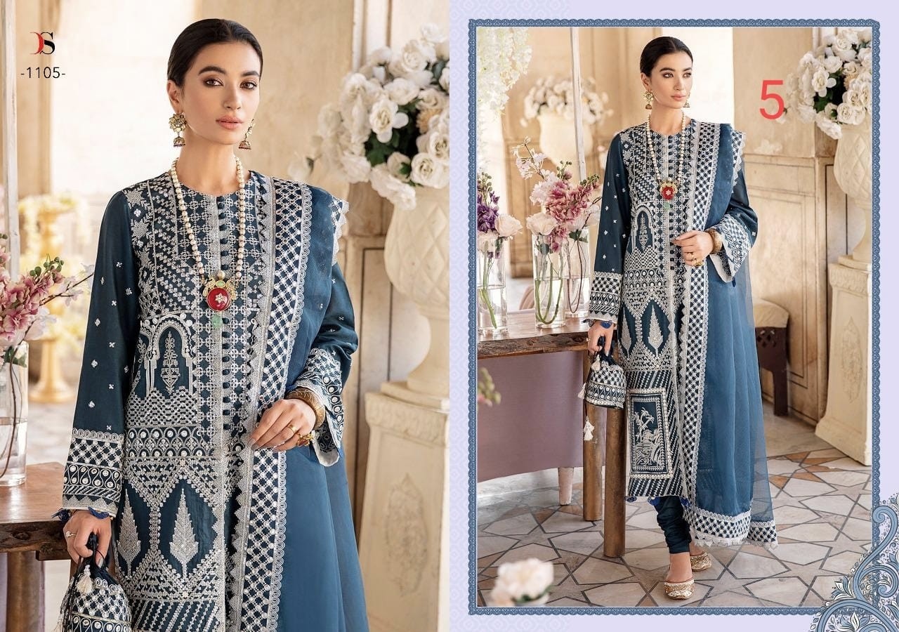 DEEPSY SUITS ITTEHAD EMBROIDERED COLLECTION-1105 PAKISTANI SUITS IN SURAT