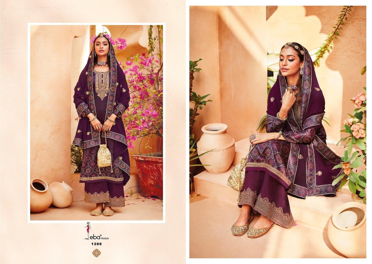 EBA LIFESTYLE RANG BANDHEJ VOL-2 1288 HEAVY SATIN LATEST SALWAAR KAMEEZ