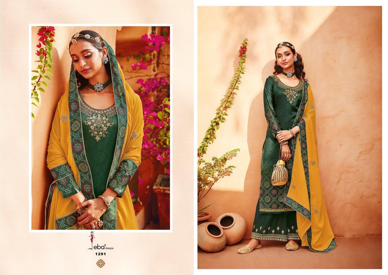 EBA LIFESTYLE RANG BANDHEJ VOL-2 1291 HEAVY SATIN LATEST SALWAAR KAMEEZ
