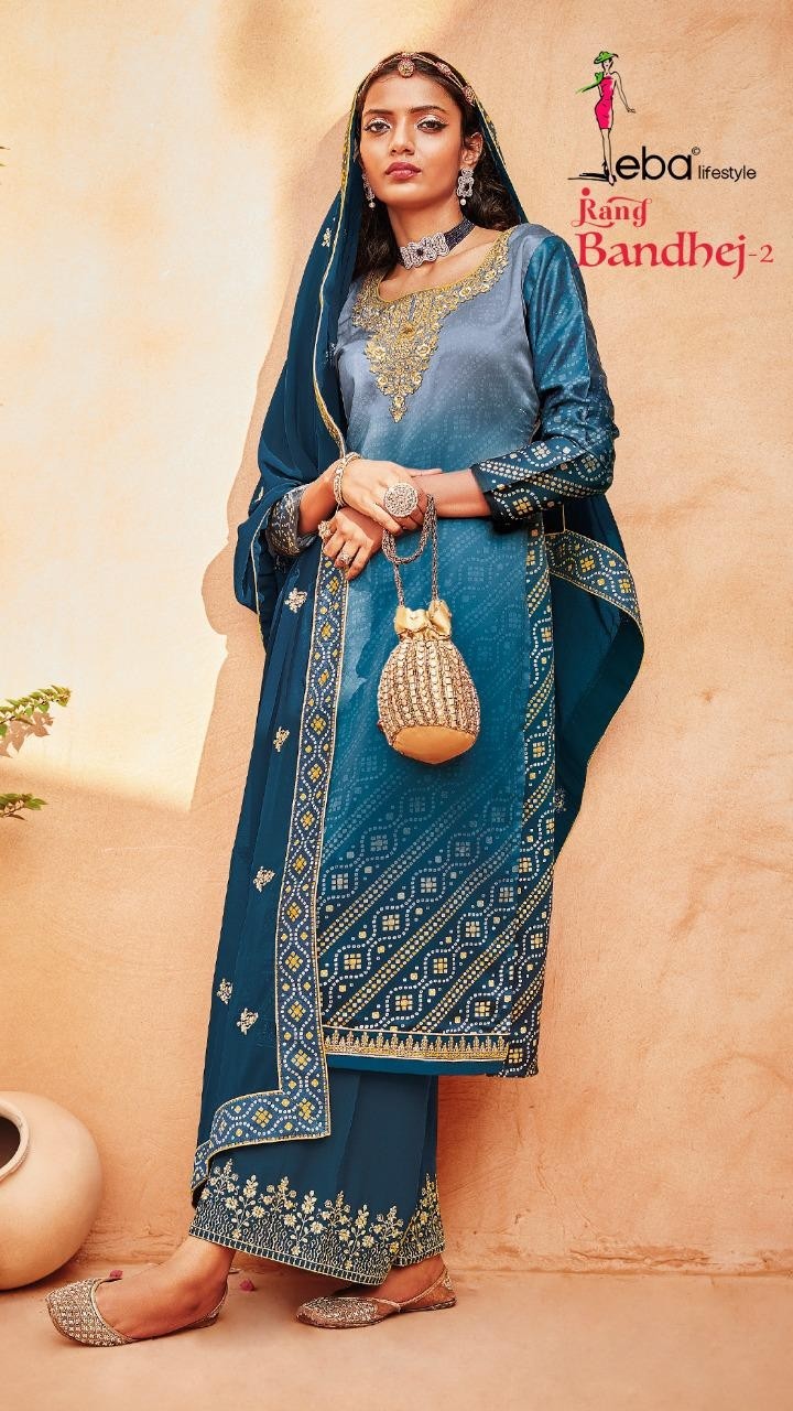EBA LIFESTYLE RANG BANDHEJ VOL-2 1289 HEAVY SATIN LATEST SALWAAR KAMEEZ
