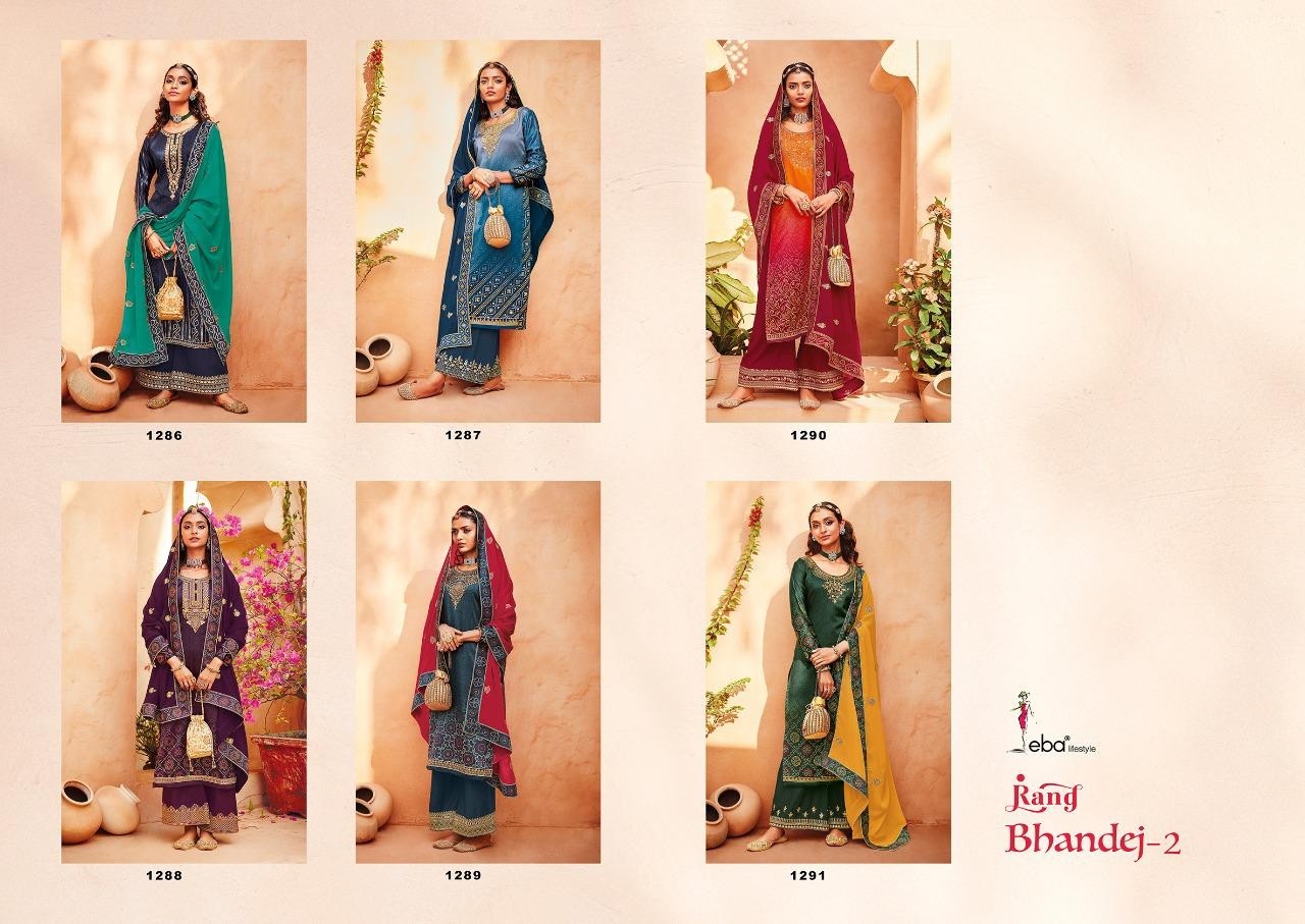 EBA LIFESTYLE RANG BANDHEJ VOL-2 1286 HEAVY SATIN LATEST SALWAAR KAMEEZ