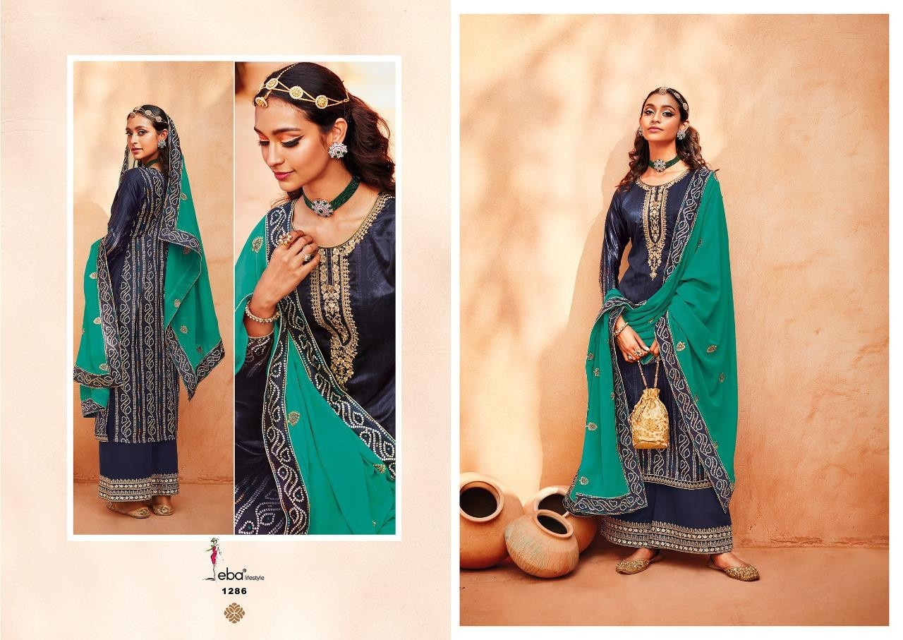 EBA LIFESTYLE RANG BANDHEJ VOL-2 1286 HEAVY SATIN LATEST SALWAAR KAMEEZ