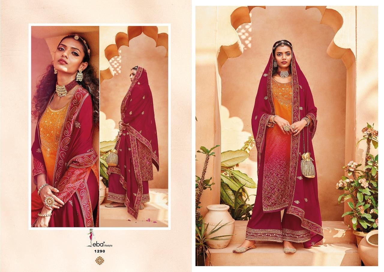 EBA LIFESTYLE RANG BANDHEJ VOL-2 1290 HEAVY SATIN LATEST SALWAAR KAMEEZ