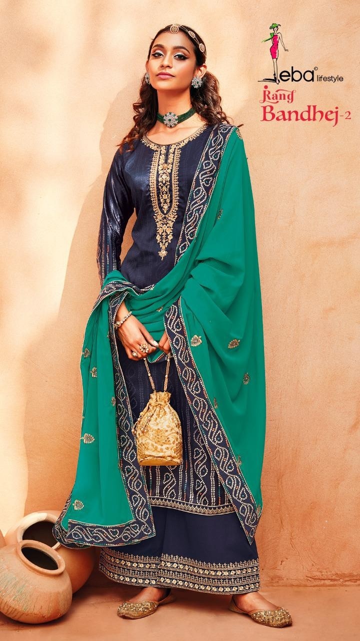 EBA LIFESTYLE RANG BANDHEJ VOL-2 1286 HEAVY SATIN LATEST SALWAAR KAMEEZ