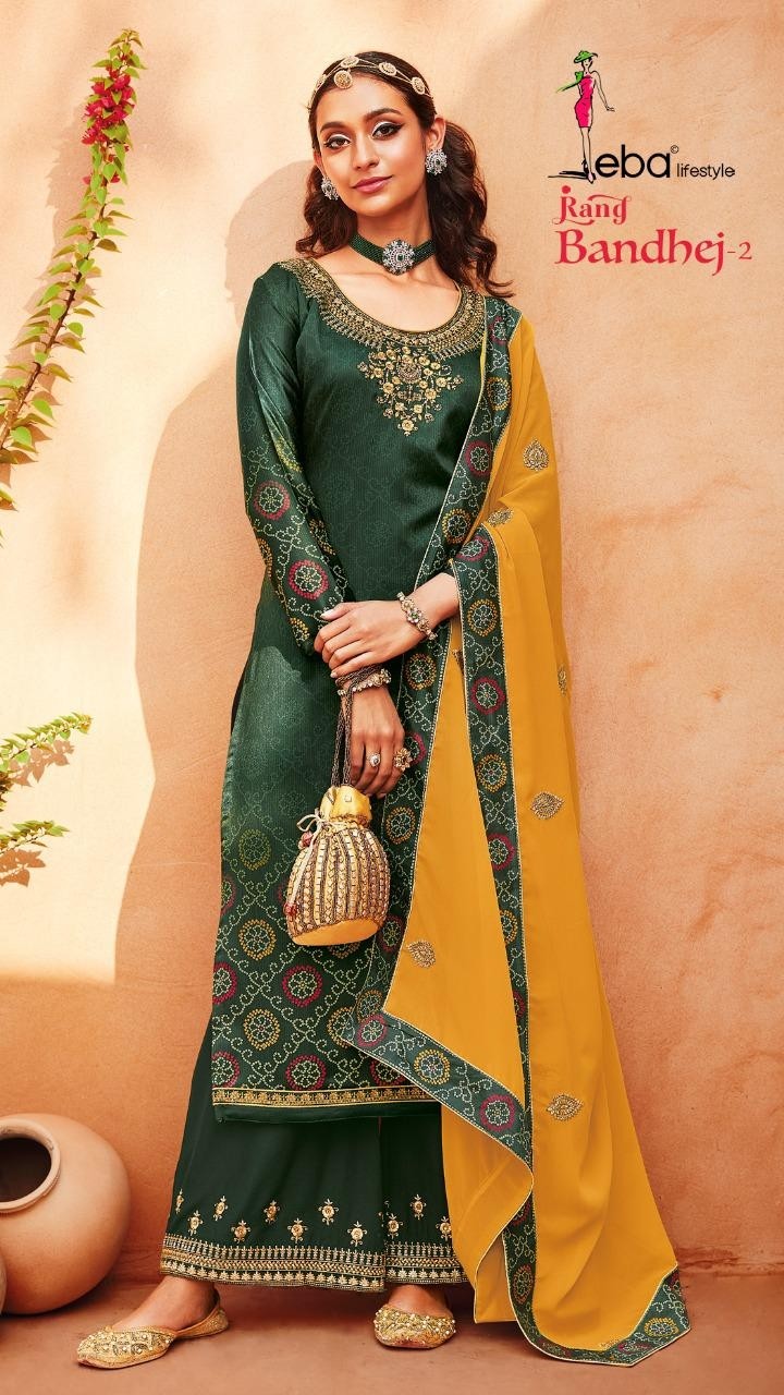 EBA LIFESTYLE RANG BANDHEJ VOL-2 1291 HEAVY SATIN LATEST SALWAAR KAMEEZ