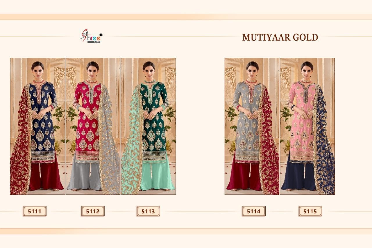 SHREE FABS MUTIYAAR GOLD 5112 MANUFACTURE IN SURAT PAKISTANI SUITS