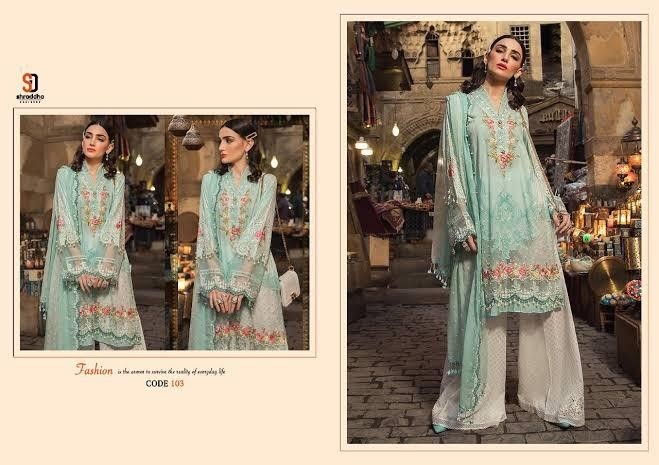 SHRADDHA DESIGNER MARIYA.BLAWN 2020 103 MANUFACTURE PAKISTANI SUITS