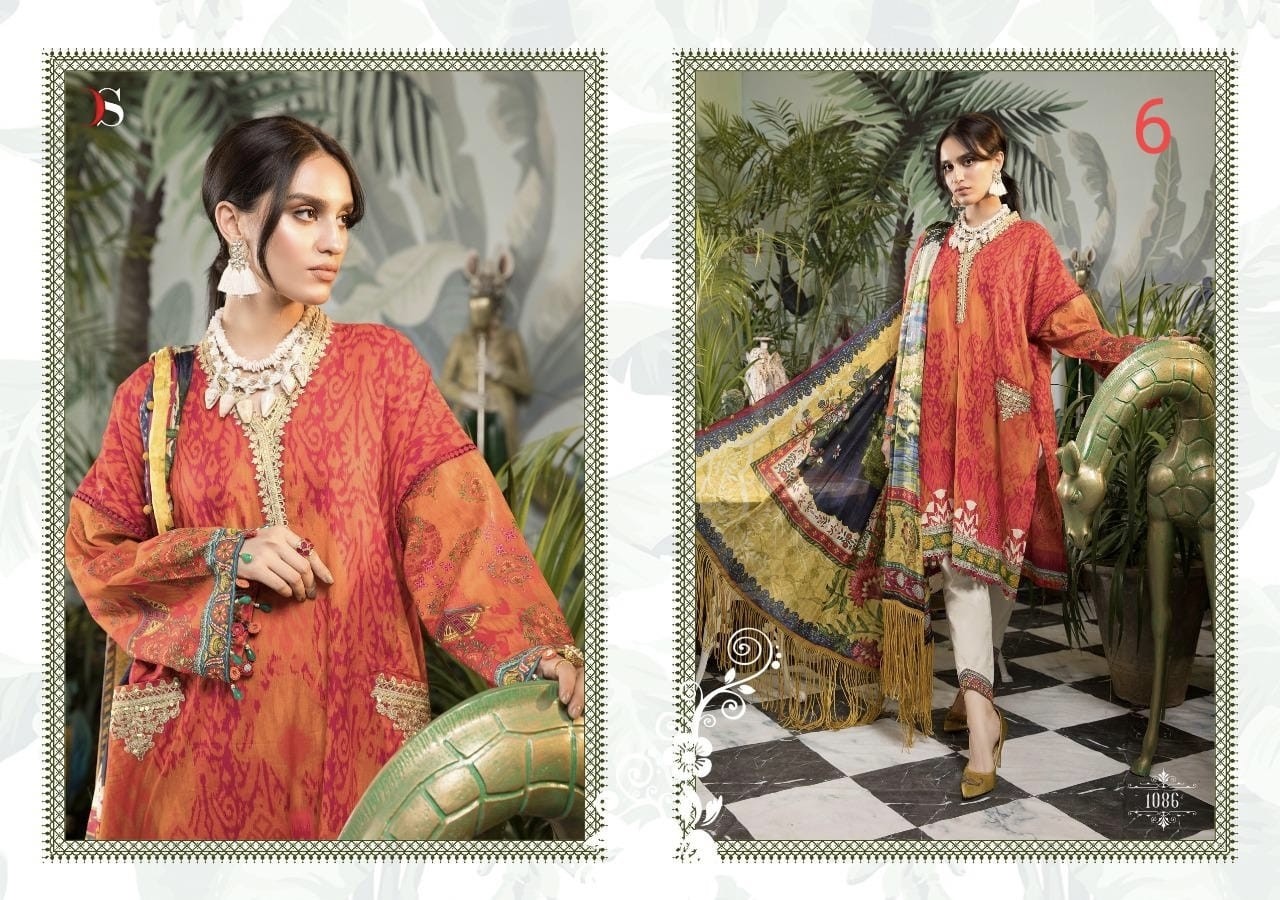 DEEPSY SUITS MARIYA B M-PRINT 1086 PAKISTANI SUITS BEST PRICE DEALER
