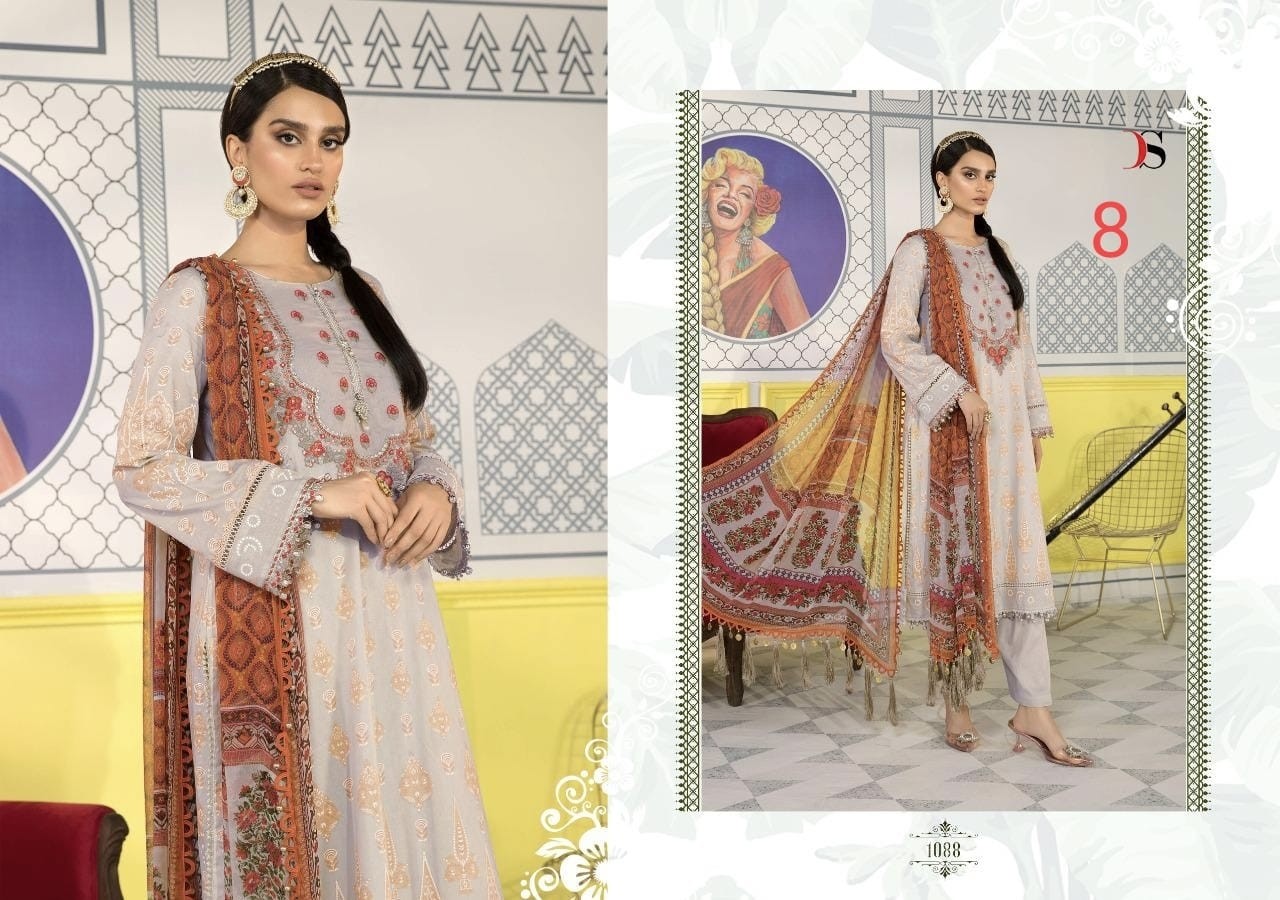 DEEPSY SUITS MARIYA B M-PRINT 1088 PAKISTANI SUITS BEST PRICE DEALER