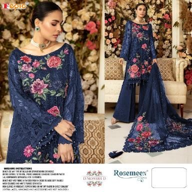 FEPIC ROSEMEEN 91001 D PAKISTANI SALWAR KAMEZ NET EMBROIDERED