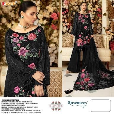 FEPIC ROSEMEEN 91001 B PAKISTANI SALWAR KAMEZ NET EMBROIDERED