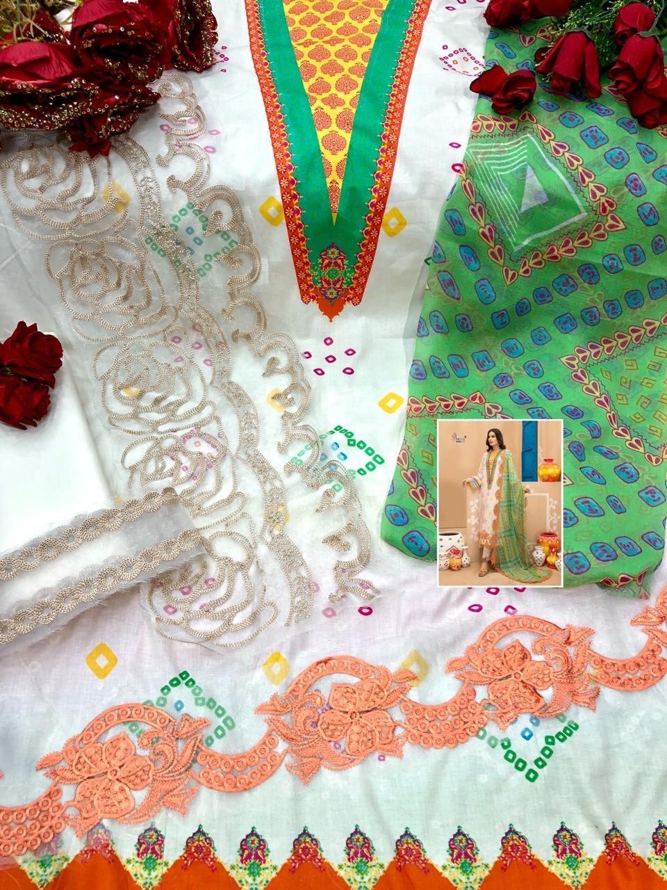 SHREE FABS CHARIZMA SIGNATURE CHUNRI COLLECTION 1842TO1849 COTTON SUITS FULLSET