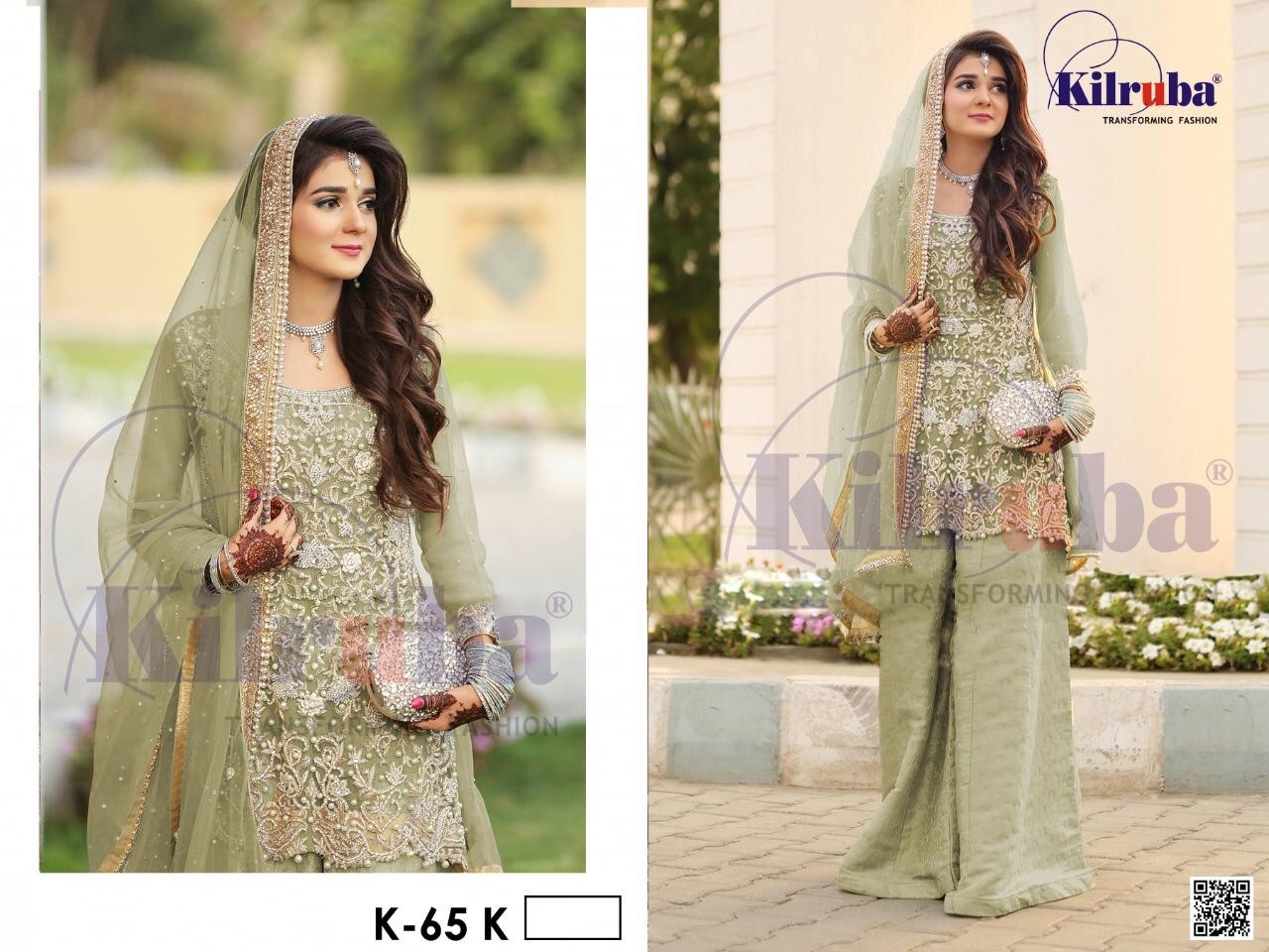 KILRUBA D.NO.K-65 BEST PAKISTANI SALWAR KAMEZ AVAILABALE SINGALE