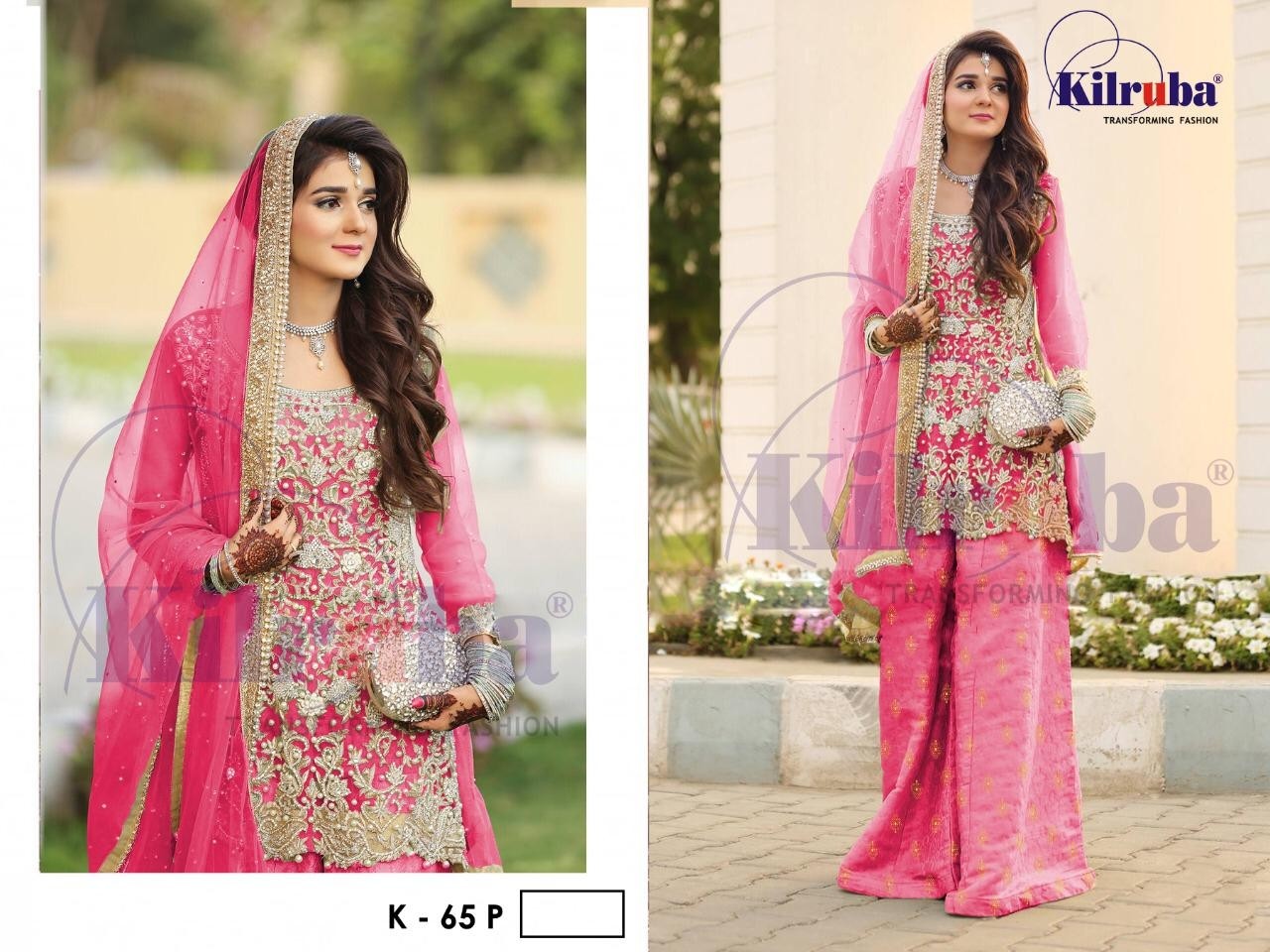 KILRUBA D.NO.K-65 BEST PAKISTANI SALWAR KAMEZ AVAILABALE SINGALE