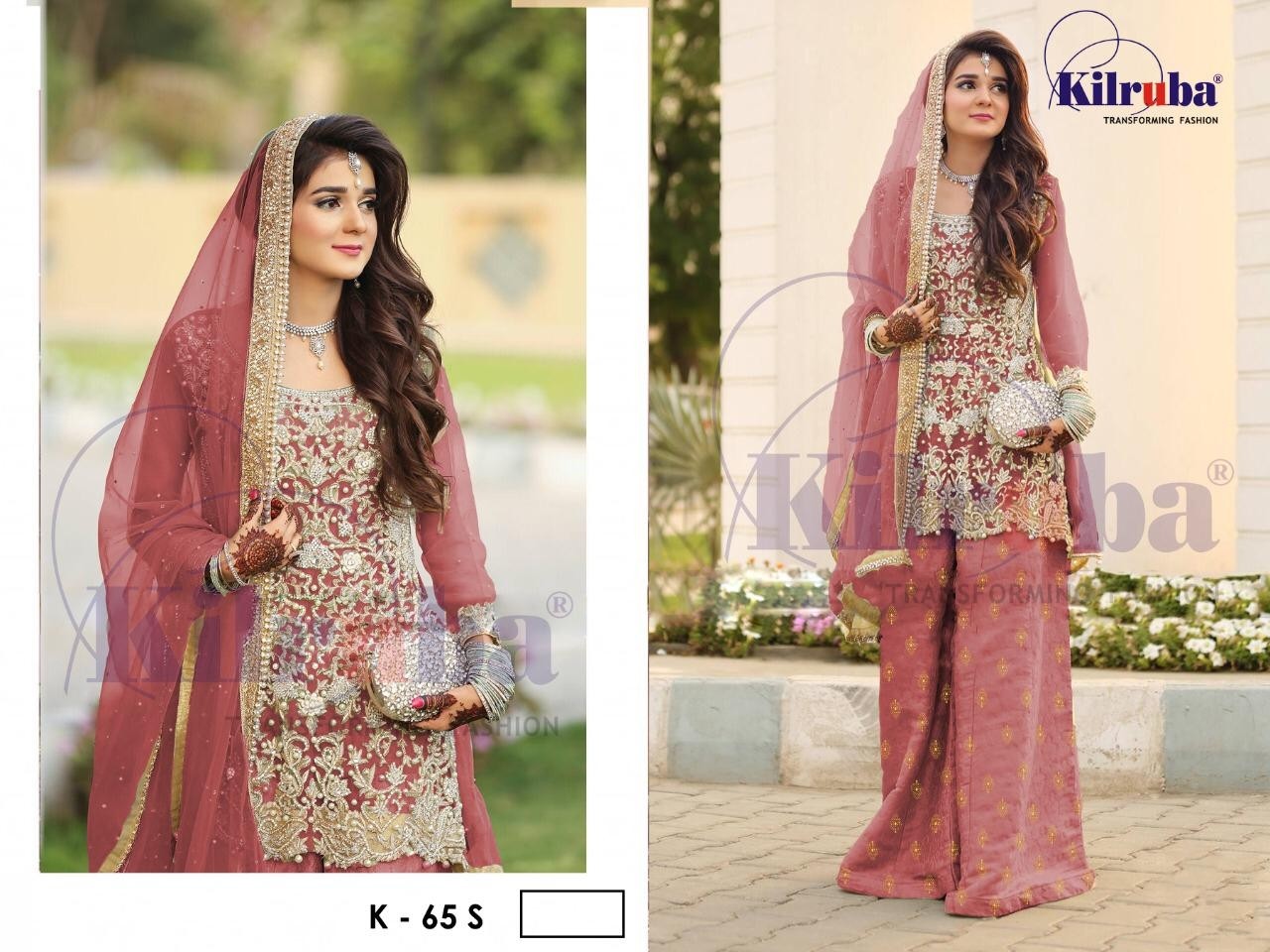 KILRUBA D.NO.K-65 BEST PAKISTANI SALWAR KAMEZ AVAILABALE SINGALE