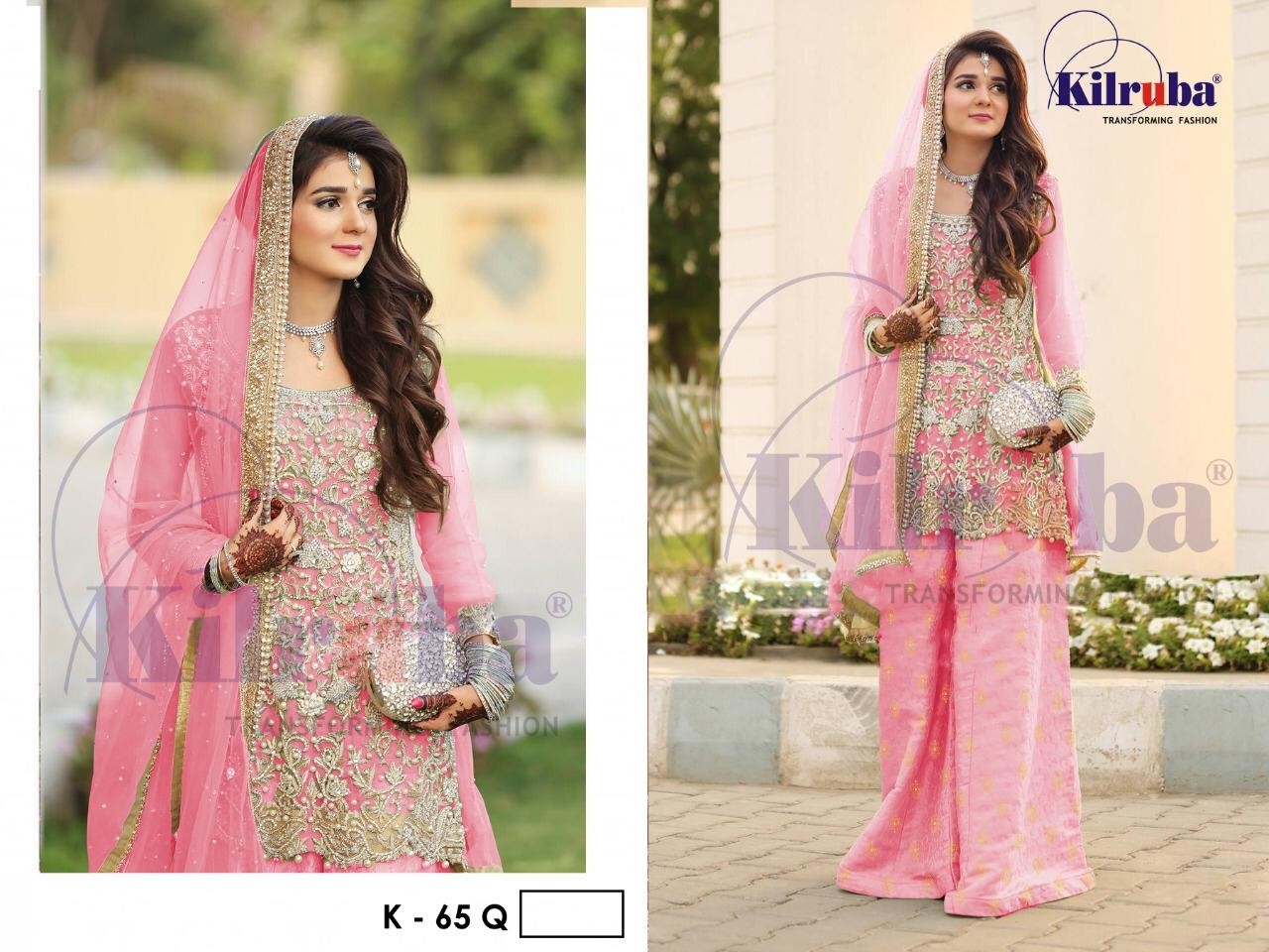 KILRUBA D.NO.K-65 BEST PAKISTANI SALWAR KAMEZ AVAILABALE SINGALE