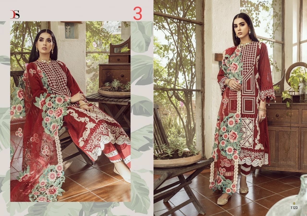 DEEPSY SUITS MARYAM HUSSAIN EMBROIDERED COLLECTION 1123 PAKISTANI SUITS SUPPLIER SINGALE