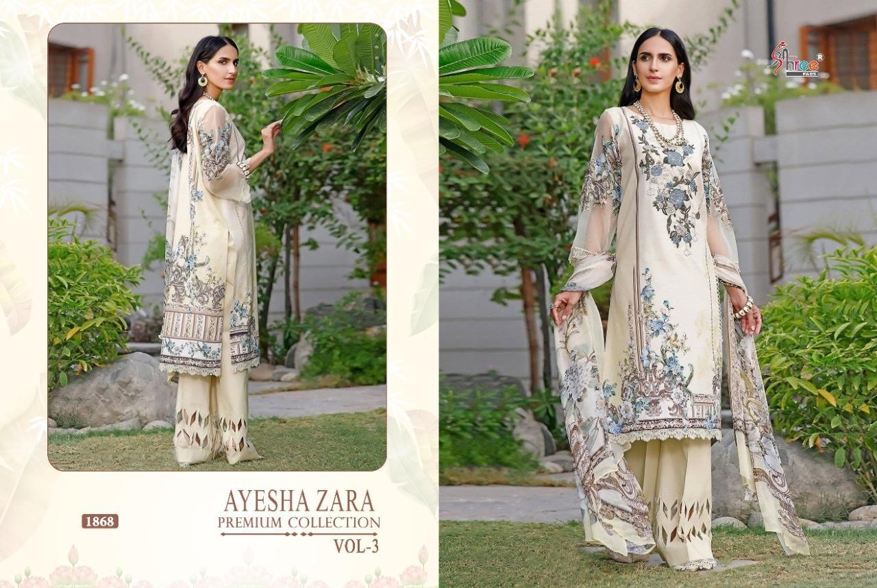 SHREE FABS AYESHA ZARA PREMIUM COLLECTION VOL-3 1868 SALWAR KAMEZ BEST PRICE