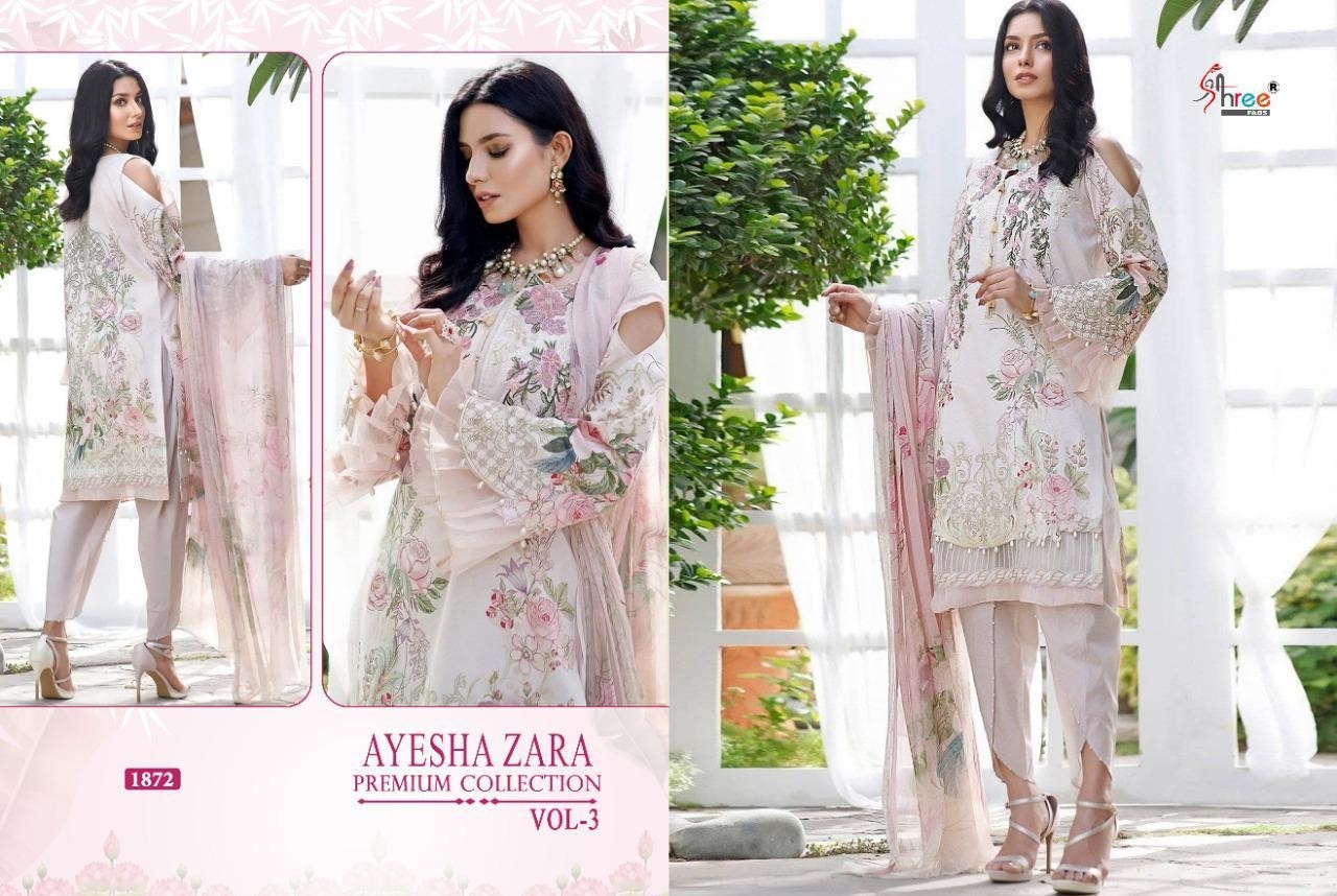 SHREE FABS AYESHA ZARA PREMIUM COLLECTION VOL-3 1872 SALWAR KAMEZ BEST PRICE