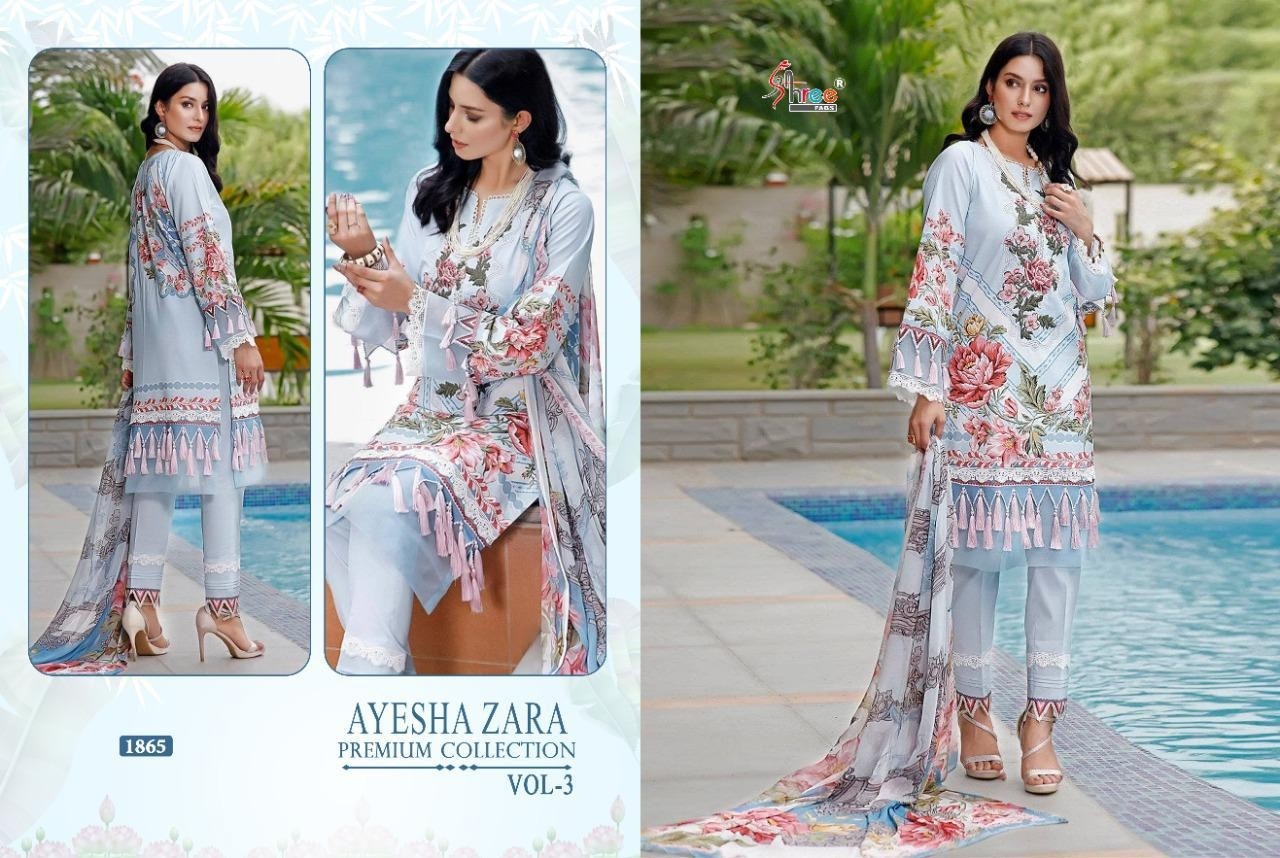 SHREE FABS AYESHA ZARA PREMIUM COLLECTION VOL-3 1865 SALWAR KAMEZ BEST PRICE