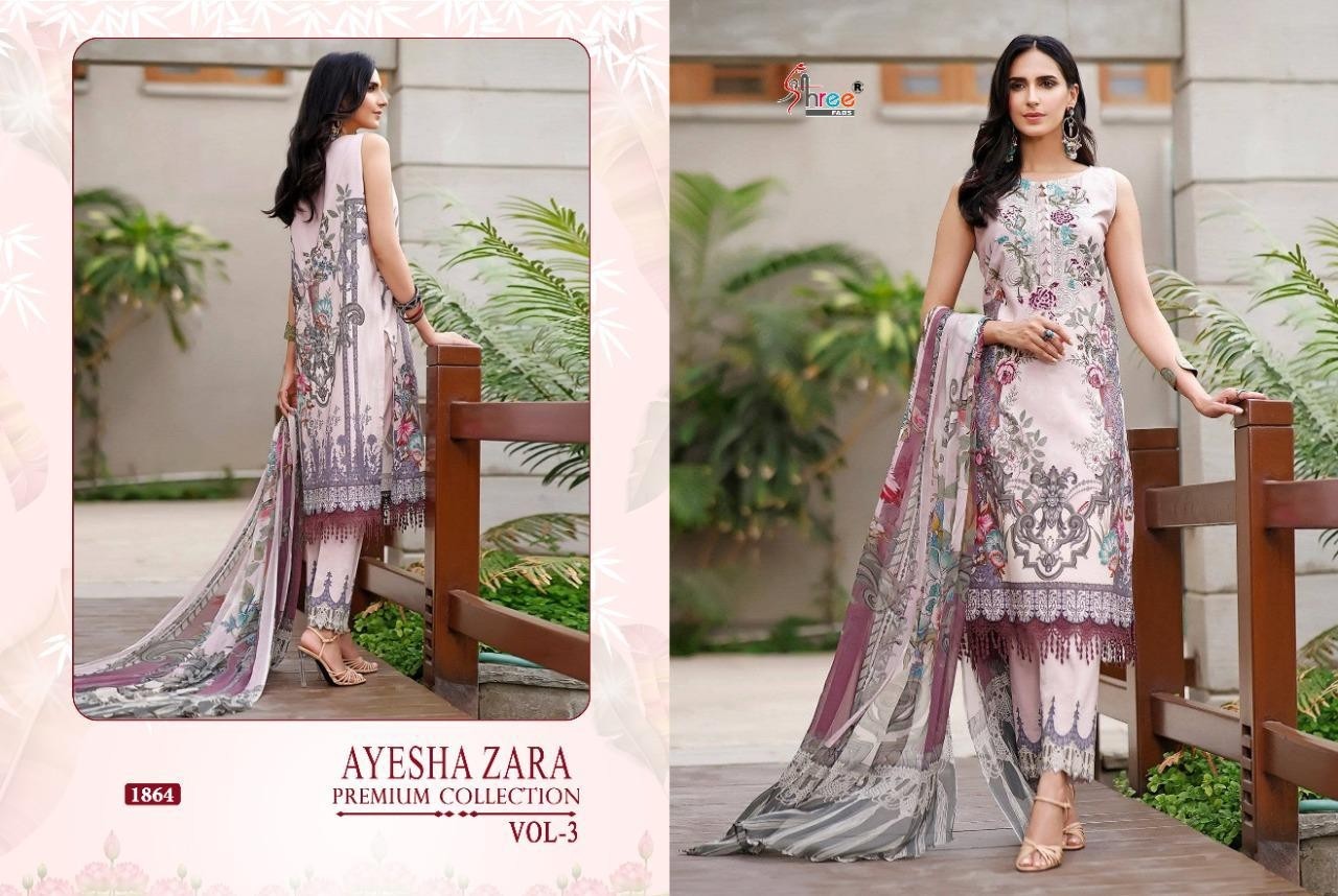 SHREE FABS AYESHA ZARA PREMIUM COLLECTION VOL-3 1864 SALWAR KAMEZ BEST PRICE