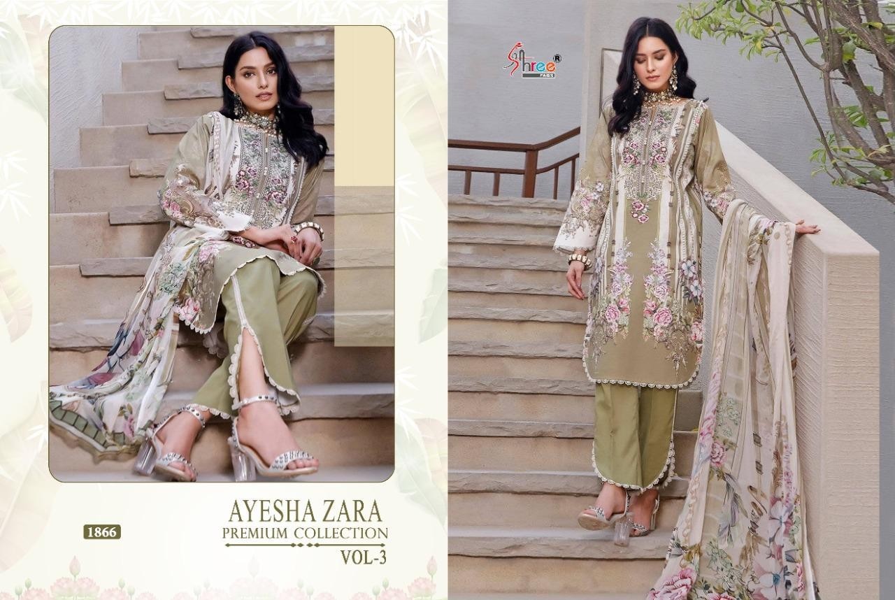 SHREE FABS AYESHA ZARA PREMIUM COLLECTION VOL-3 1866 SALWAR KAMEZ BEST PRICE
