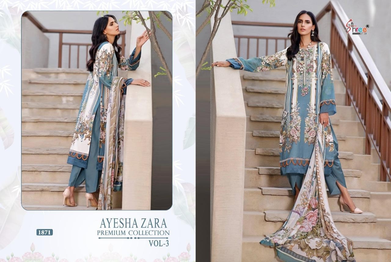 SHREE FABS AYESHA ZARA PREMIUM COLLECTION VOL-3 1871 SALWAR KAMEZ BEST PRICE