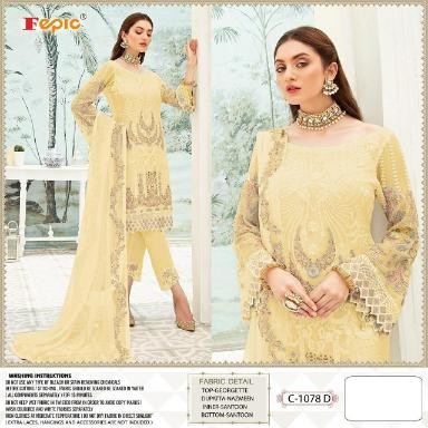 FEPIC C-1078 D ROSEMEEN PAKISTANI SUITS WHOLESALER IN INDIA
