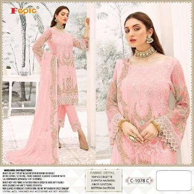 FEPIC C-1078 C ROSEMEEN PAKISTANI SUITS WHOLESALER IN INDIA