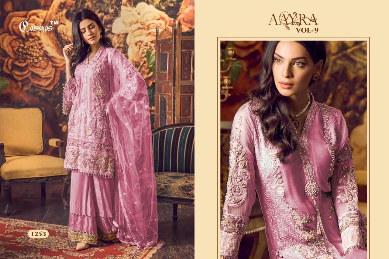 COSMOS AAYRA VOL 9 PINK 1253 PAKISTANI SUITS AVAILABLE