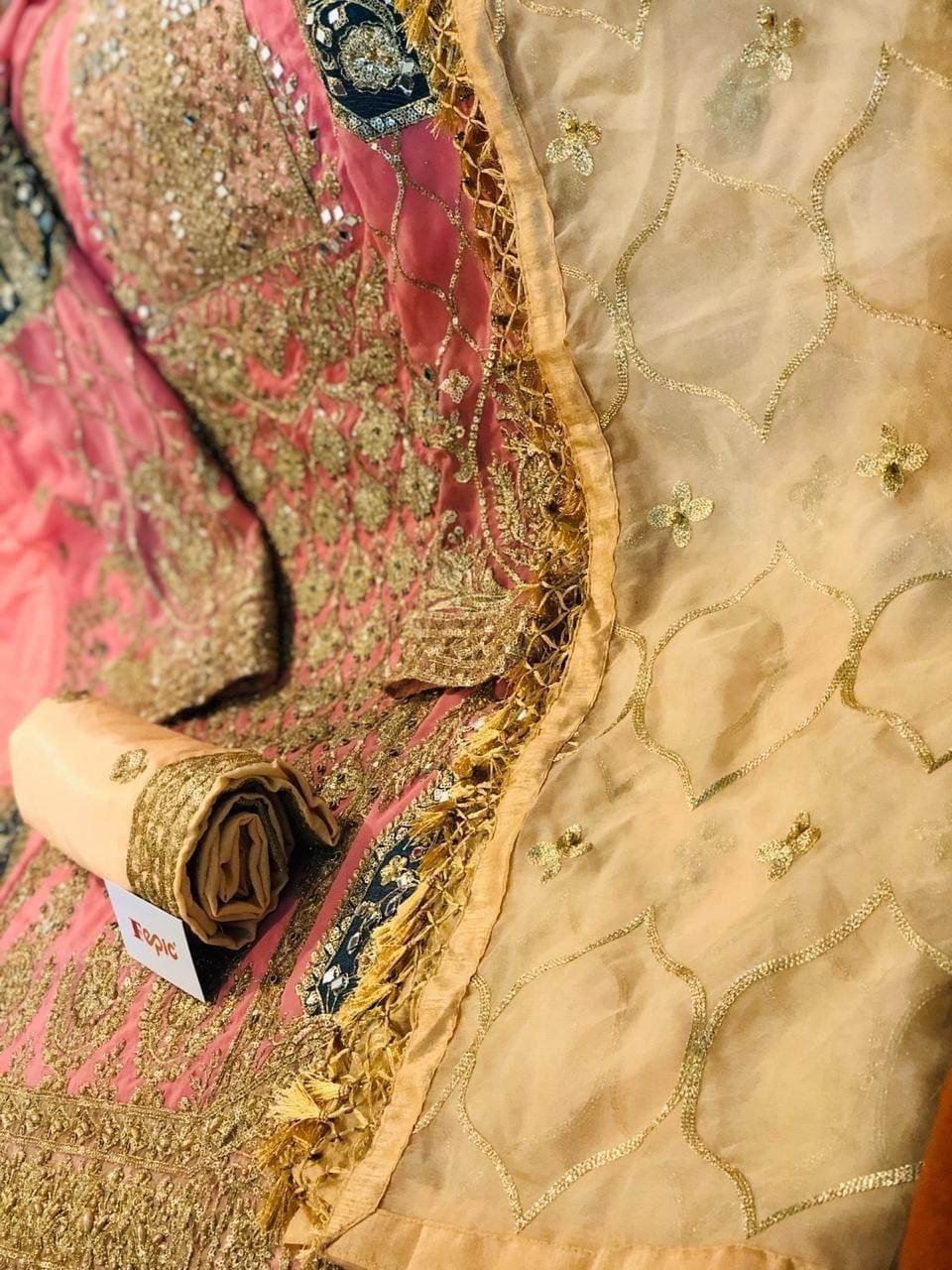 FEPIC ROSEMEEN C-1047 ORGANZA EMBROIDERED PAKISTANI SALWAR KAMEZ