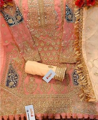 FEPIC ROSEMEEN C-1047 ORGANZA EMBROIDERED PAKISTANI SALWAR KAMEZ