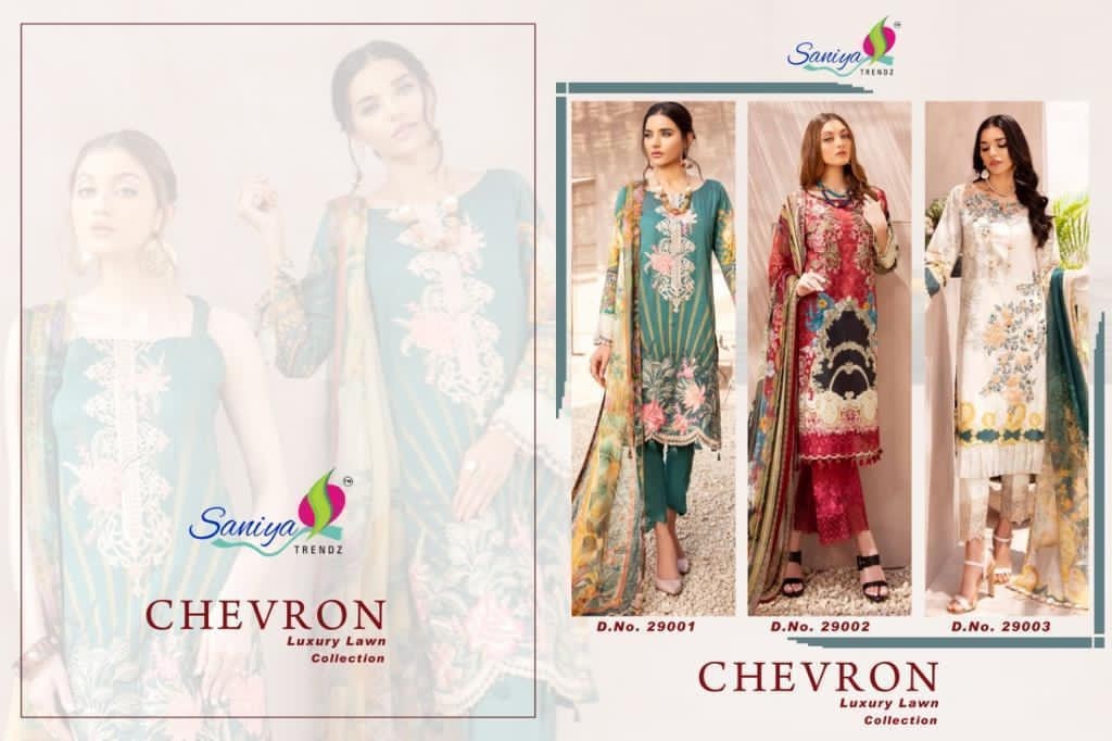 SANIYA TRENDZ CHEVRON LUXURY LAWN COLLECTION 29002 BEST PRICE AVAILABALE
