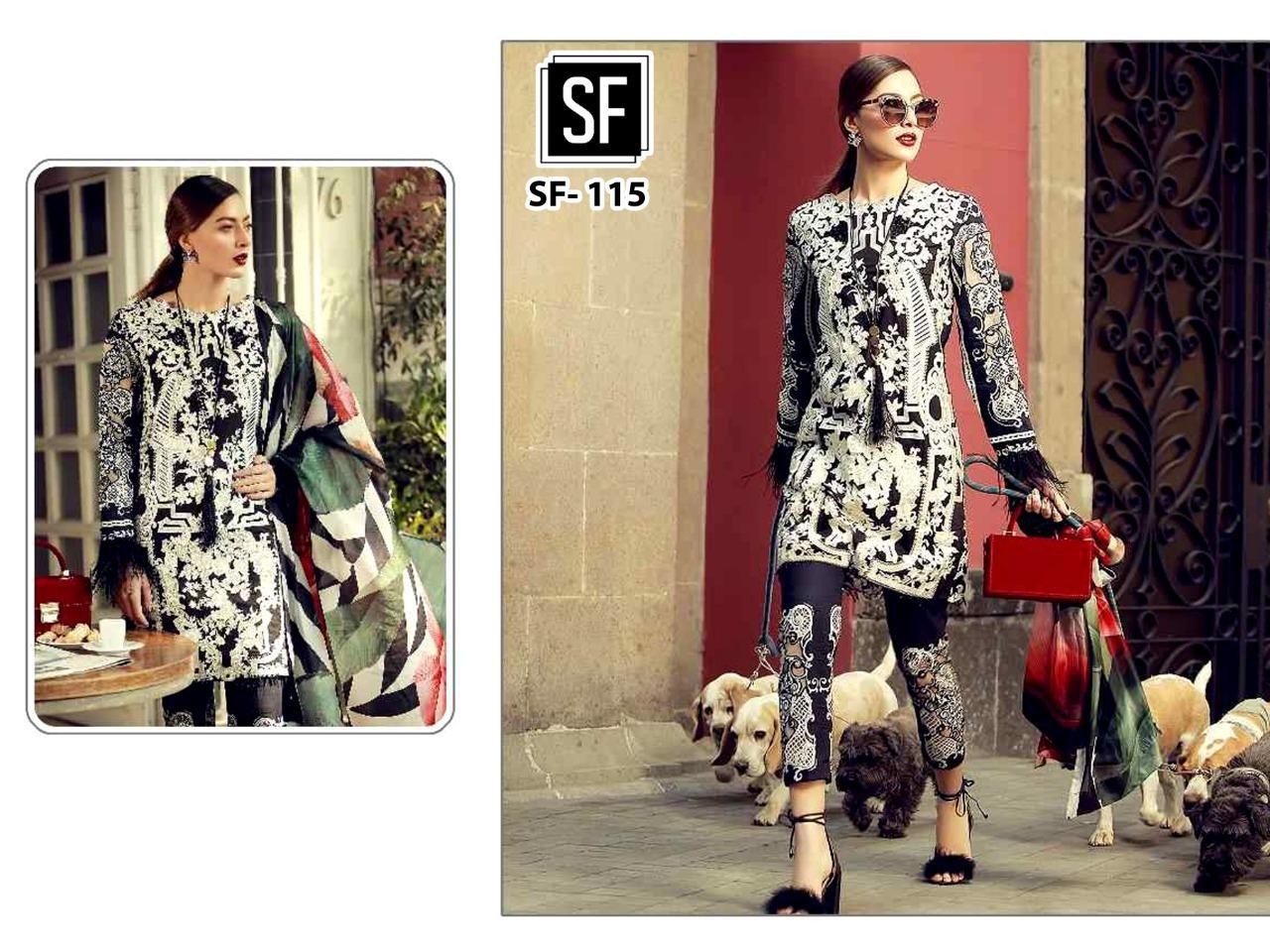 SF-115 PAKISTANI SUITS EMBROIDERY