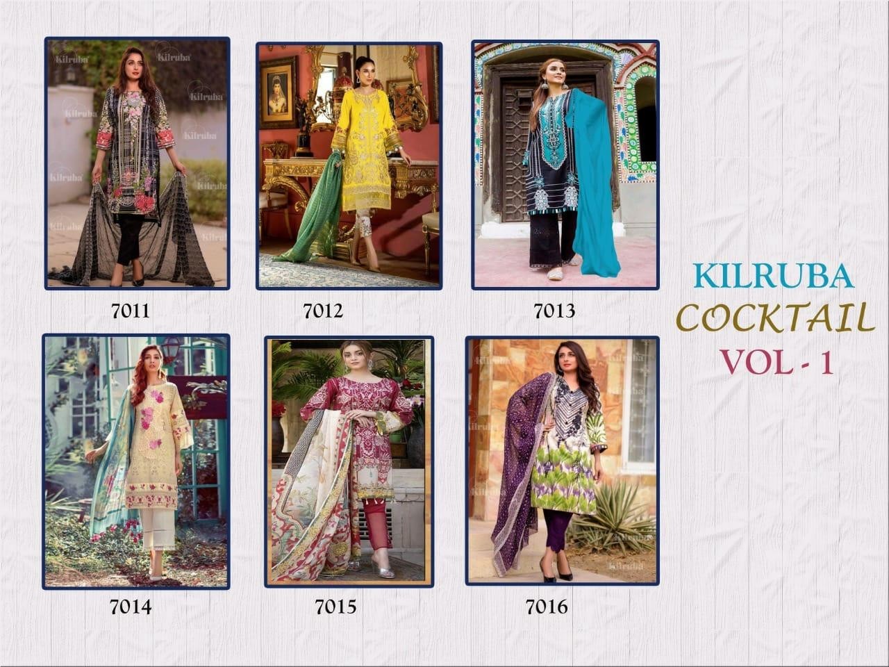 KILRUBA COCKTAIL VOL-1 711 PAKISTANI SUITS READY STOCK