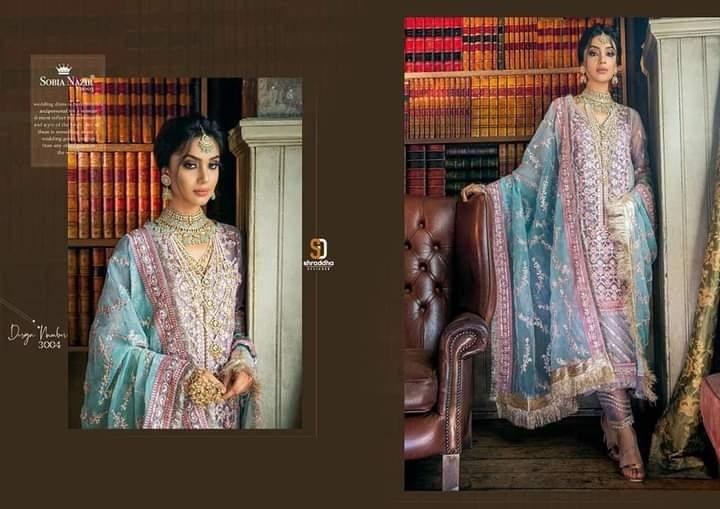 SHRADDHA DESIGNER SOBIA NAZIR 3004 SATOON BOTTOM BEST PRICE