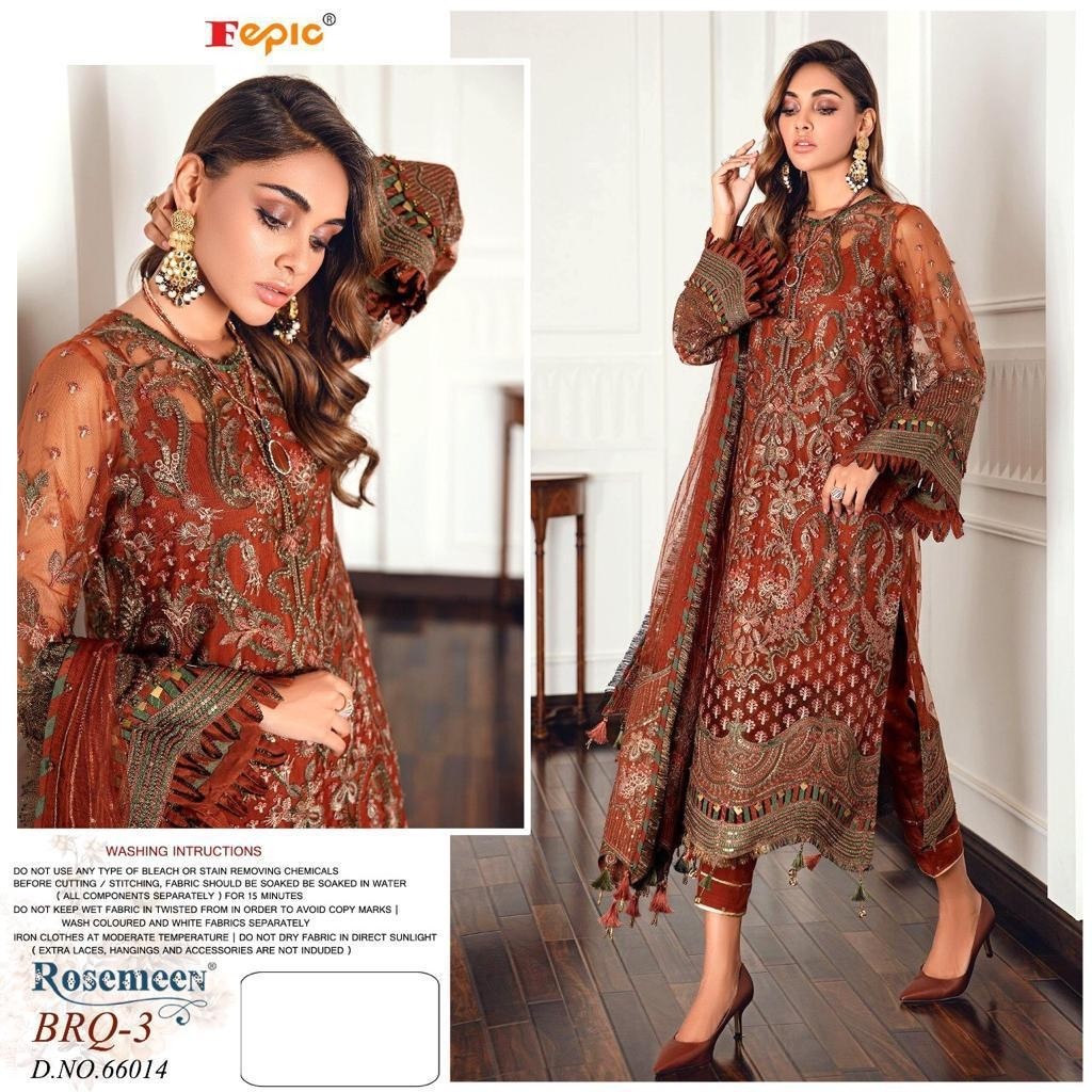 FEPIC ROSEMEEN BRQ VOL-3 66014 HEAVY EMBROIDERED GEORGETTE