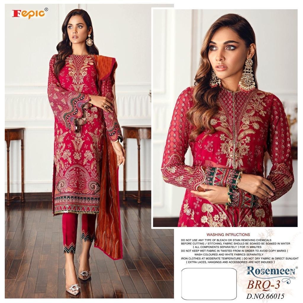 FEPIC ROSEMEEN BRQ VOL-3 66015 HEAVY EMBROIDERED GEORGETTE
