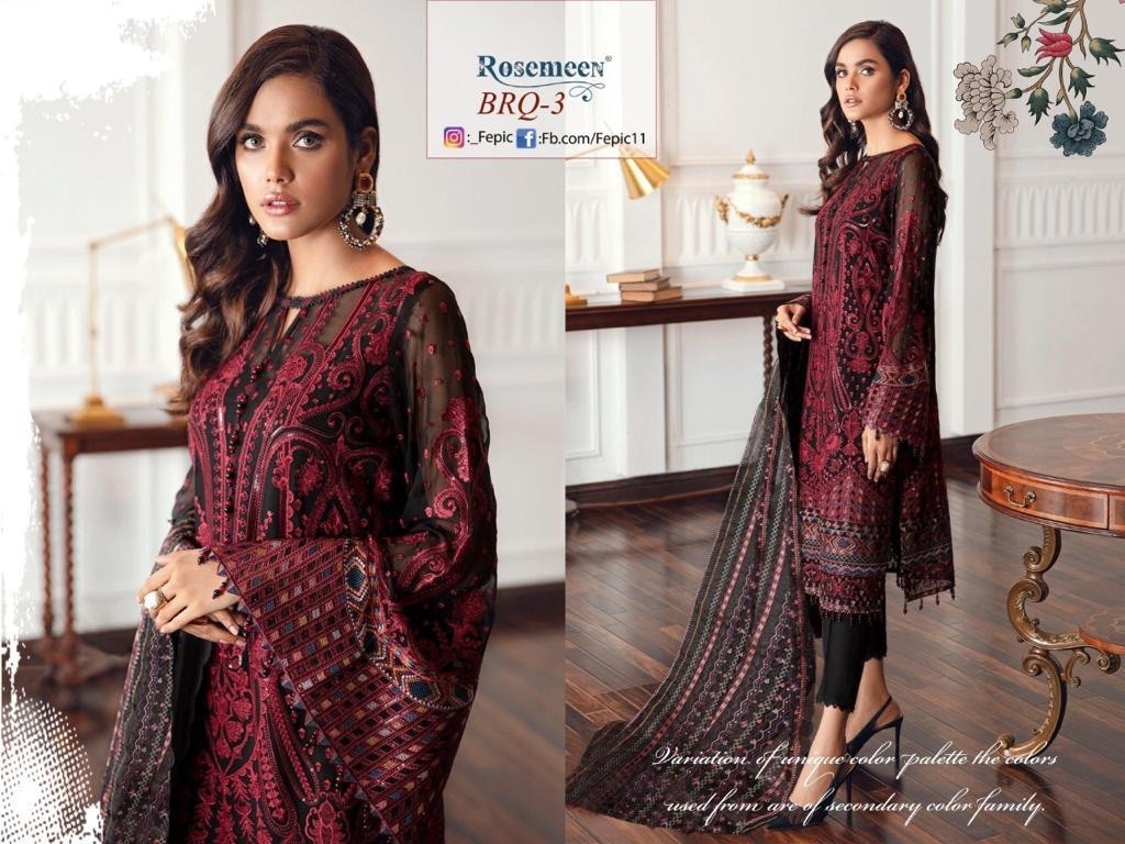FEPIC ROSEMEEN BRQ VOL-3 66017 HEAVY EMBROIDERED GEORGETTE