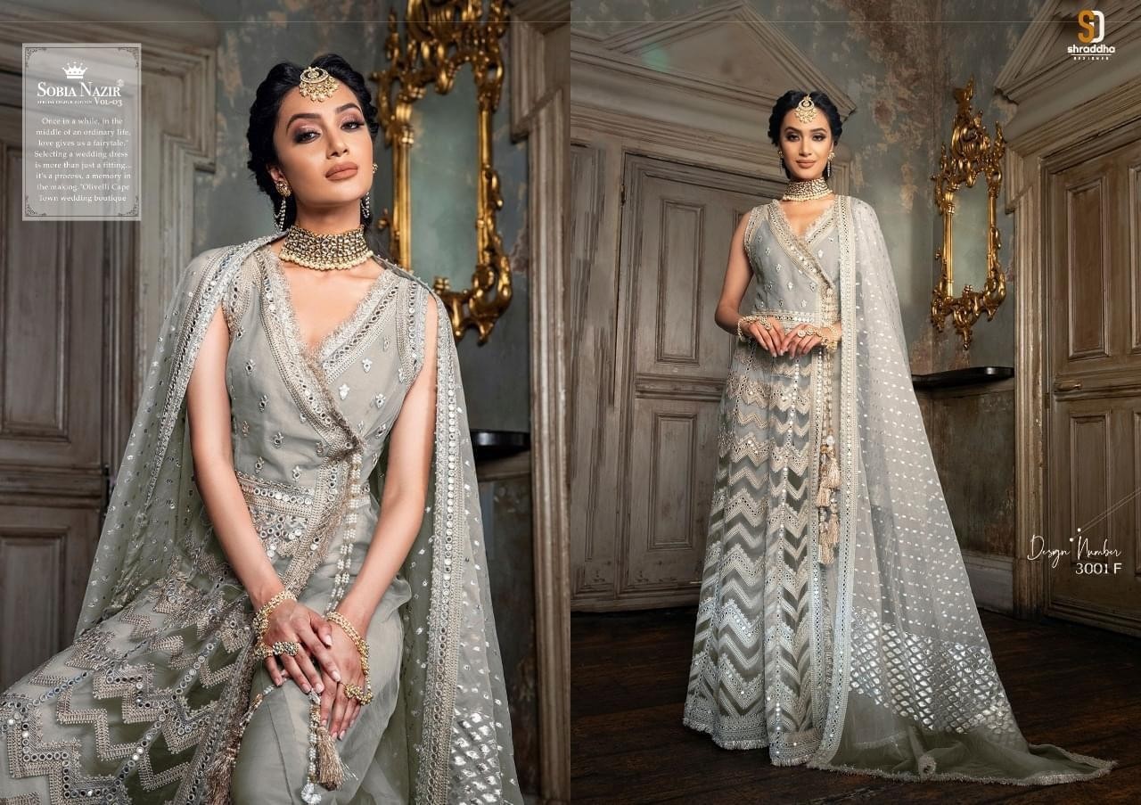 SHRADDHA DESIGNER SOBIA NAZIR VOL-3 3001-F WHOLESALE